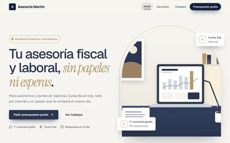Web de ejemplo para asesorías y gestorías